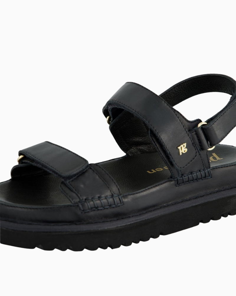 Paul Green Flat Sandal Black strap detail