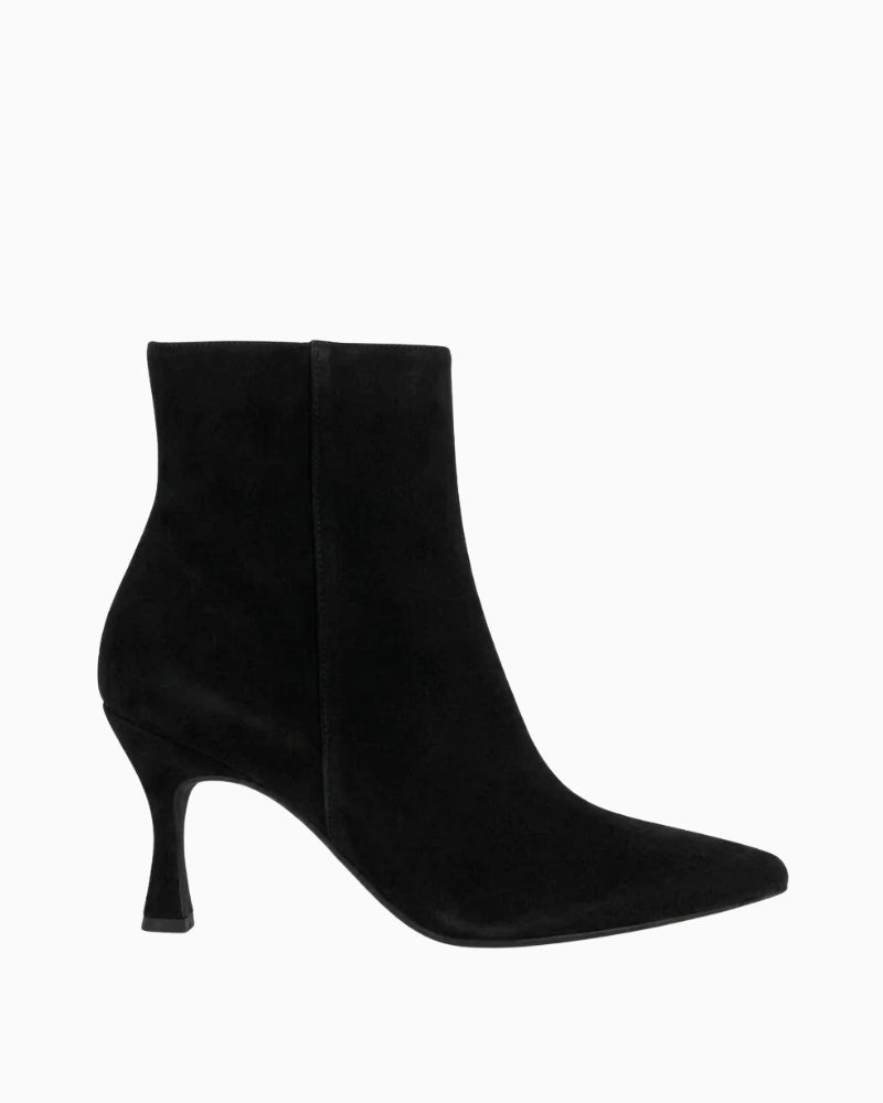 Paul Green Heeled Ankle Boot in Black side view