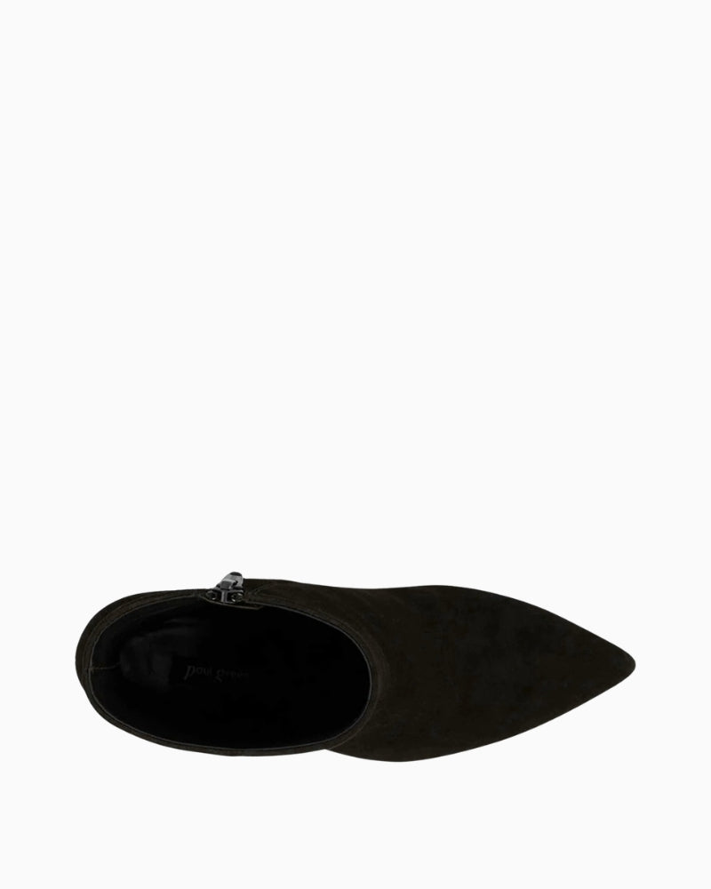 Paul Green Heeled Ankle Boot in Black top view