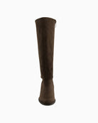 Paul Green Knee High Boot in brown suede front view
