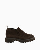 Paul Green Penny Loafer brown suede side view