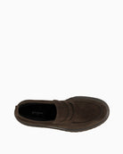 Paul Green Penny Loafer brown suede top view