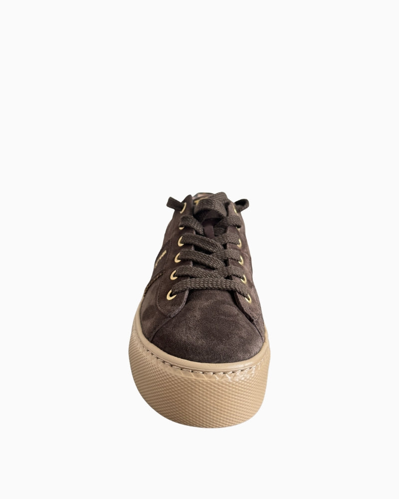 Paul Green Platform Sneakers in Brown front view