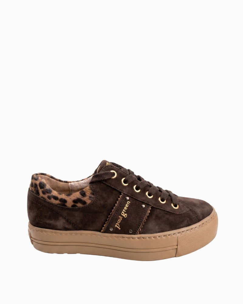 Paul Green Platform Sneakers in Brown side view