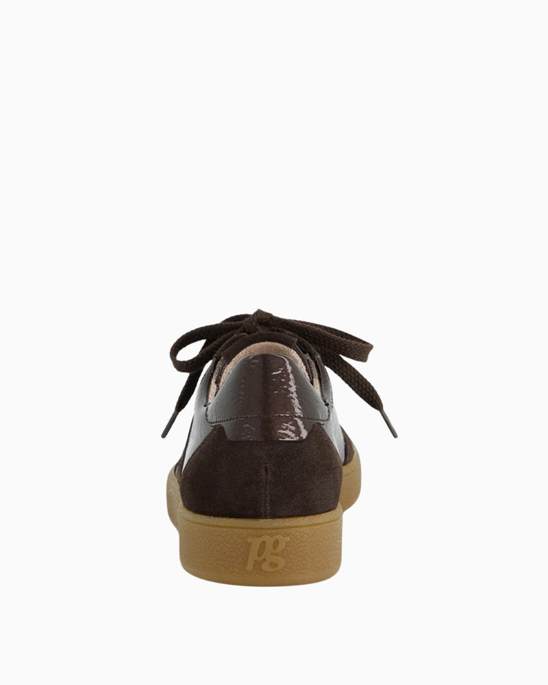 Paul Green Runner brown suede sneaker back view