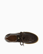 Paul Green Runner brown suede sneaker top view