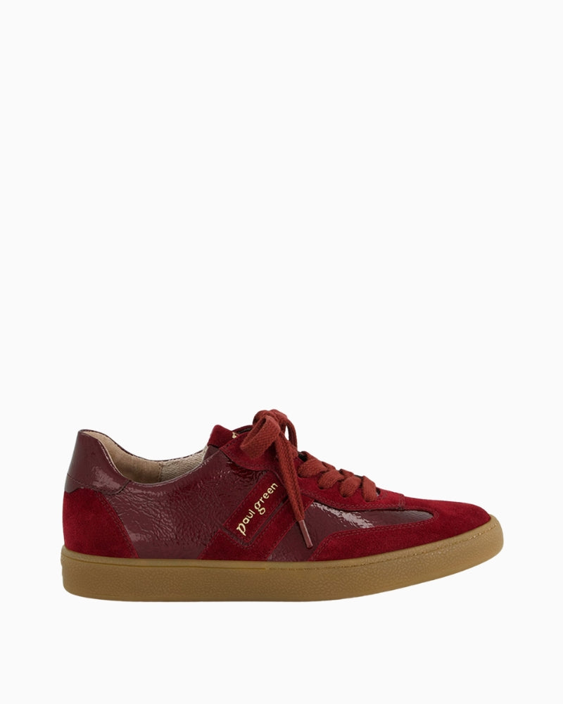 Paul Green Runner wine suede sneaker side view