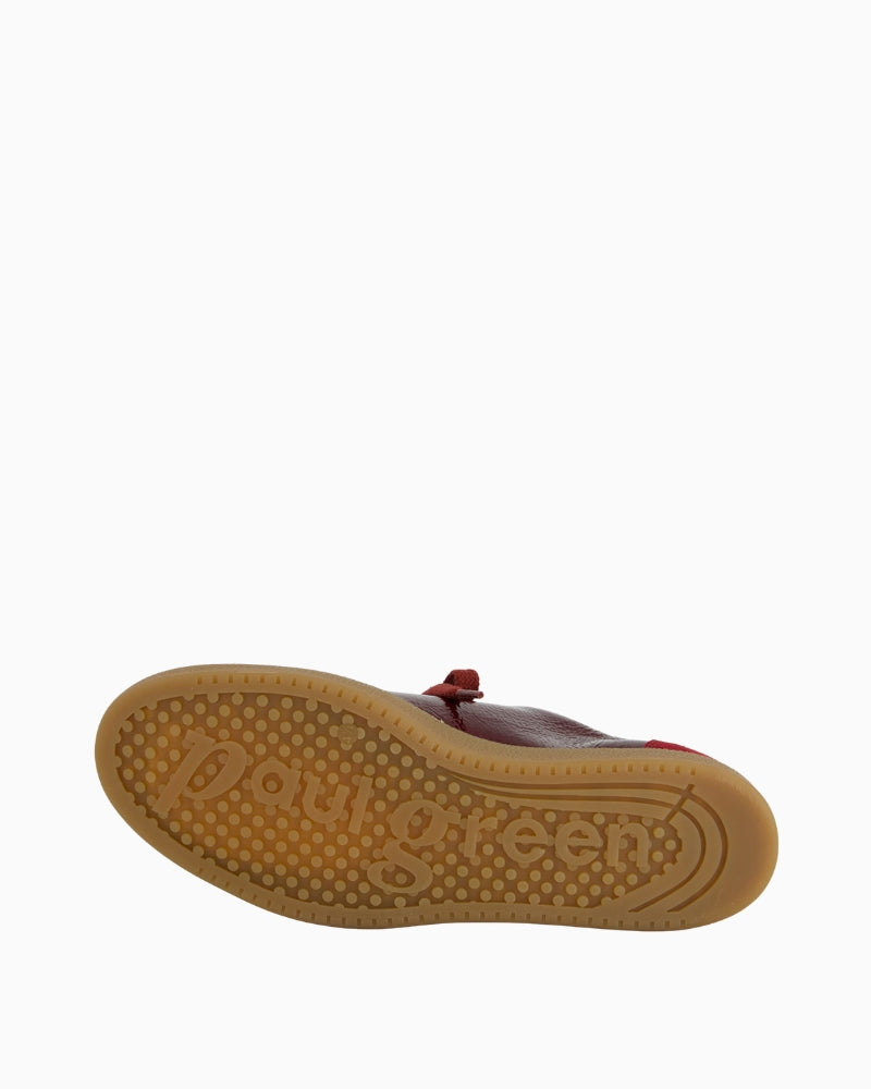 Paul Green Runner wine suede sneaker sole detail