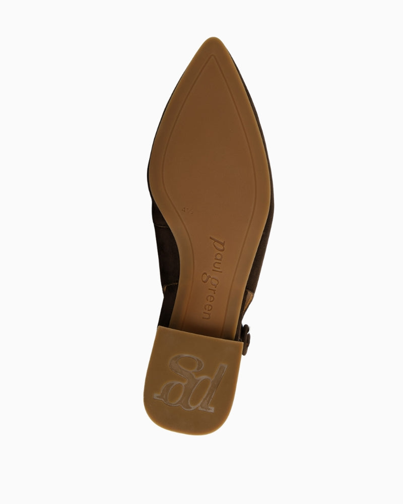 Paul Green Sling-Back Wedges in Brown sole view