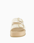 Paul Green Studded Mules in White front view