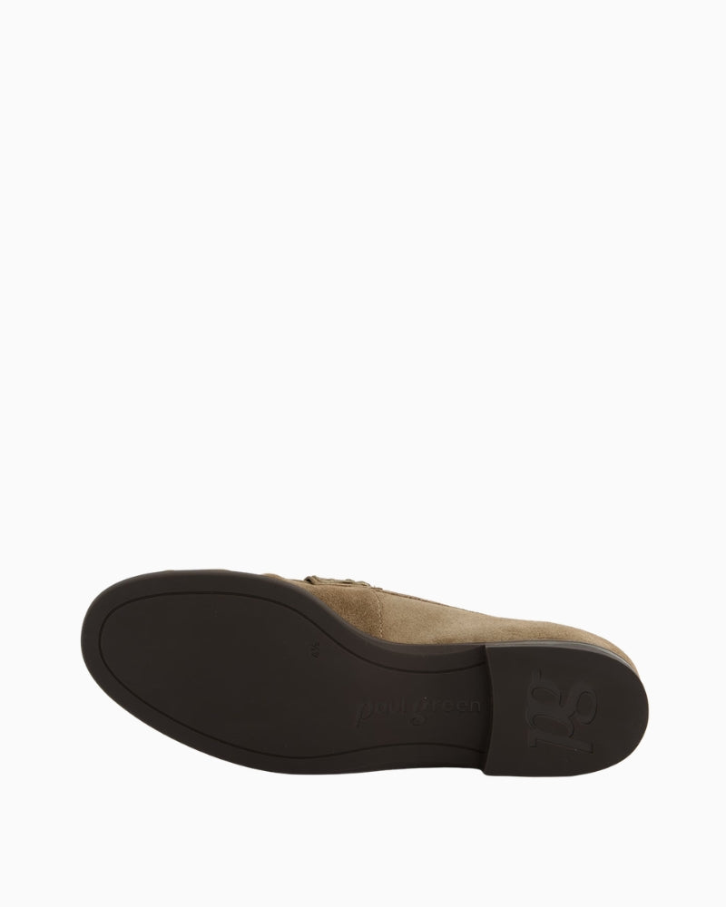 Paul Green Suede Loafer in Beige sole detail