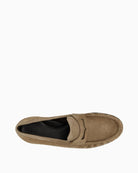 Paul Green Suede Loafer in Beige top view