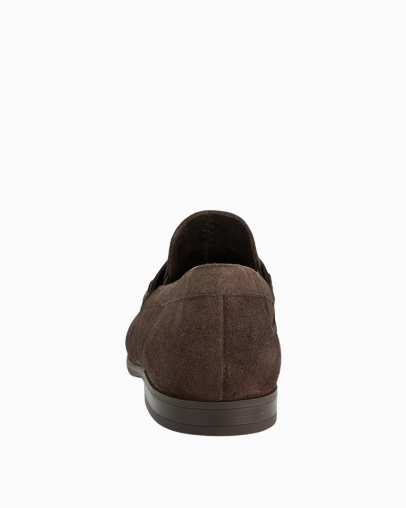 Paul Green Suede Loafer in brown back view