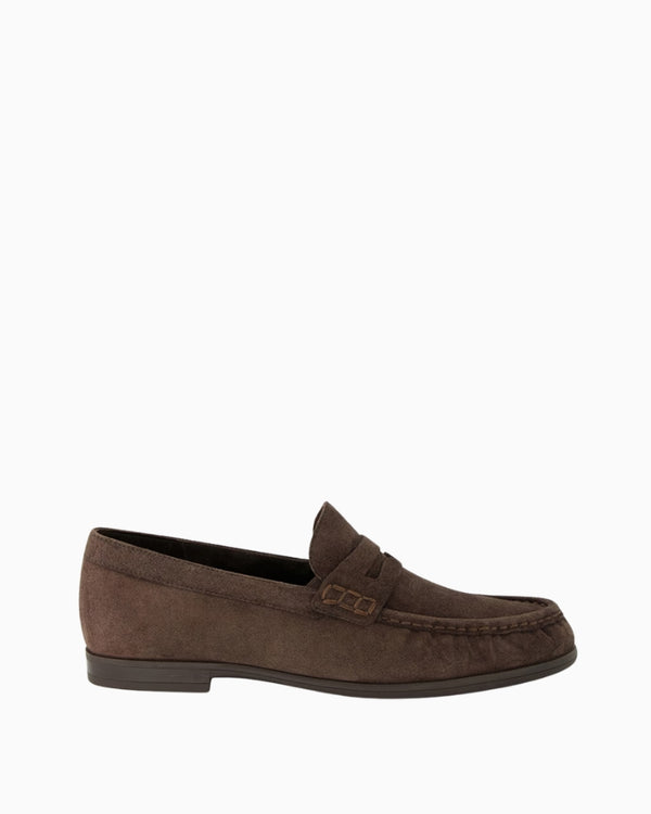 Paul Green Suede Loafer in Brown