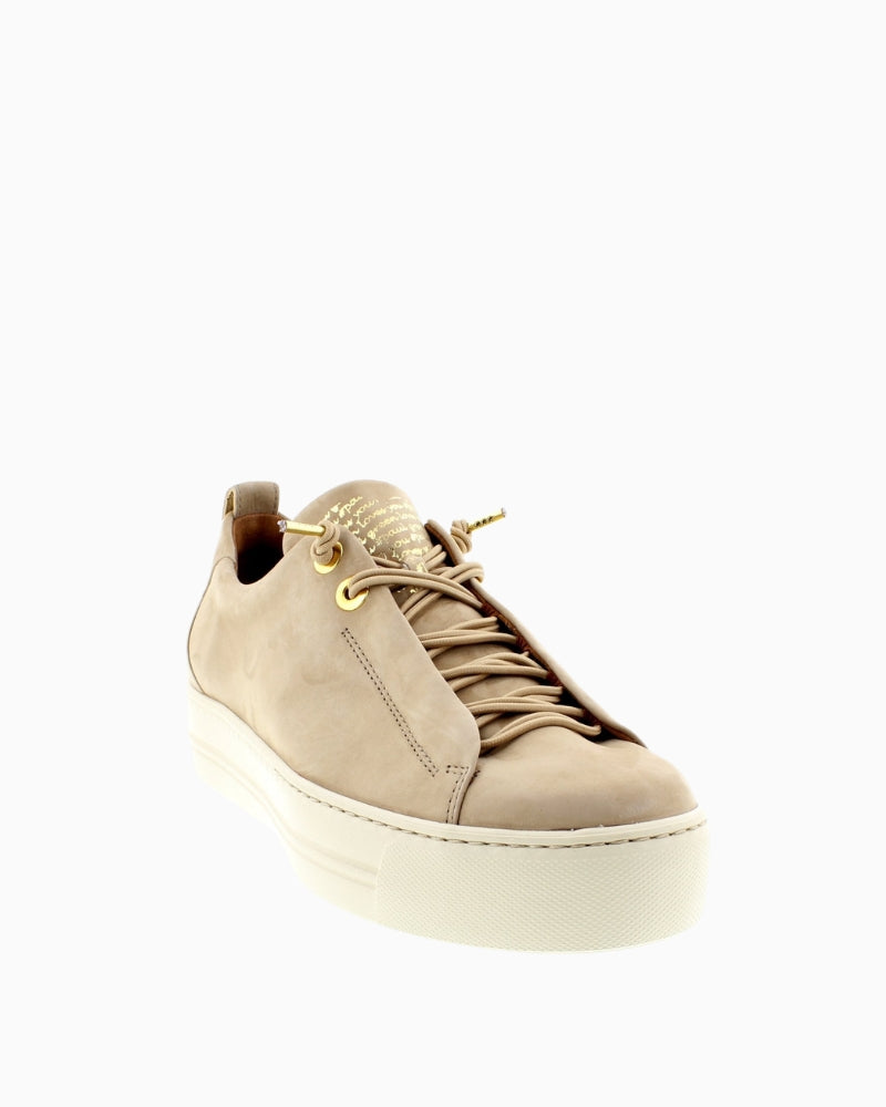 Paul Green Super Soft Platform Sneaker in beige front view