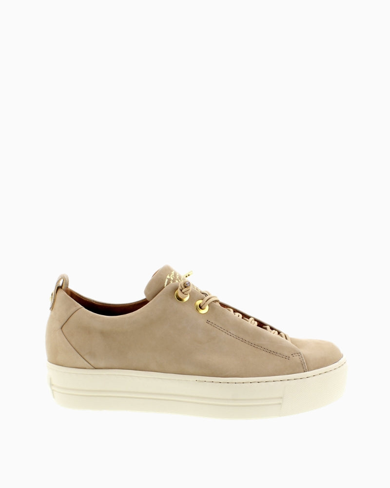 Paul Green Super Soft Platform Sneaker in beige side view