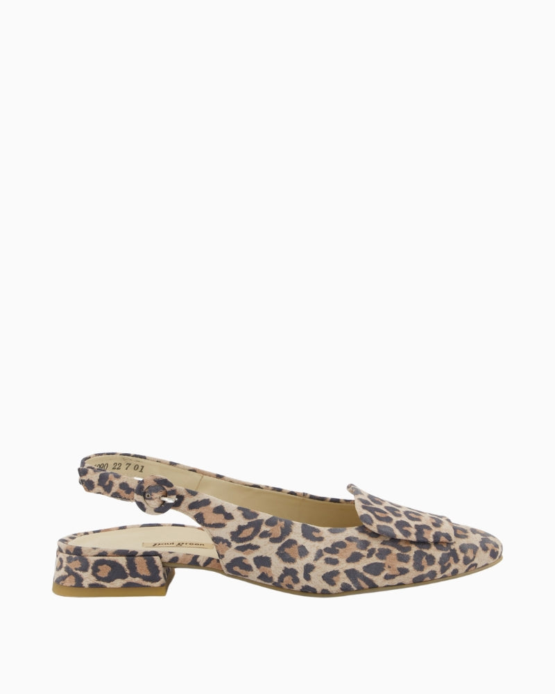 Paul Green slingback leopard sandal side view