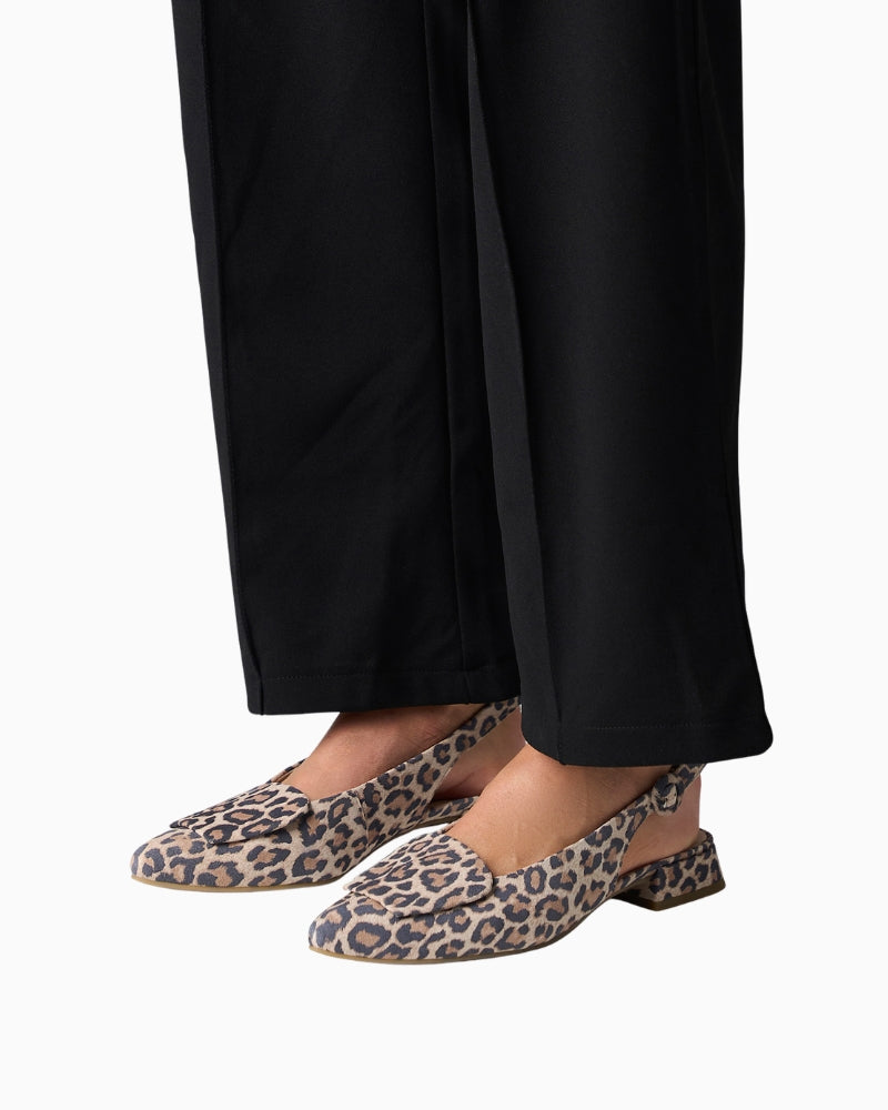 Paul Green slingback leopard sandal women wearing 