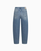 Raffaello Rossi Hanni mid blue jeans, back view with five-pocket detail – Áines Boutique