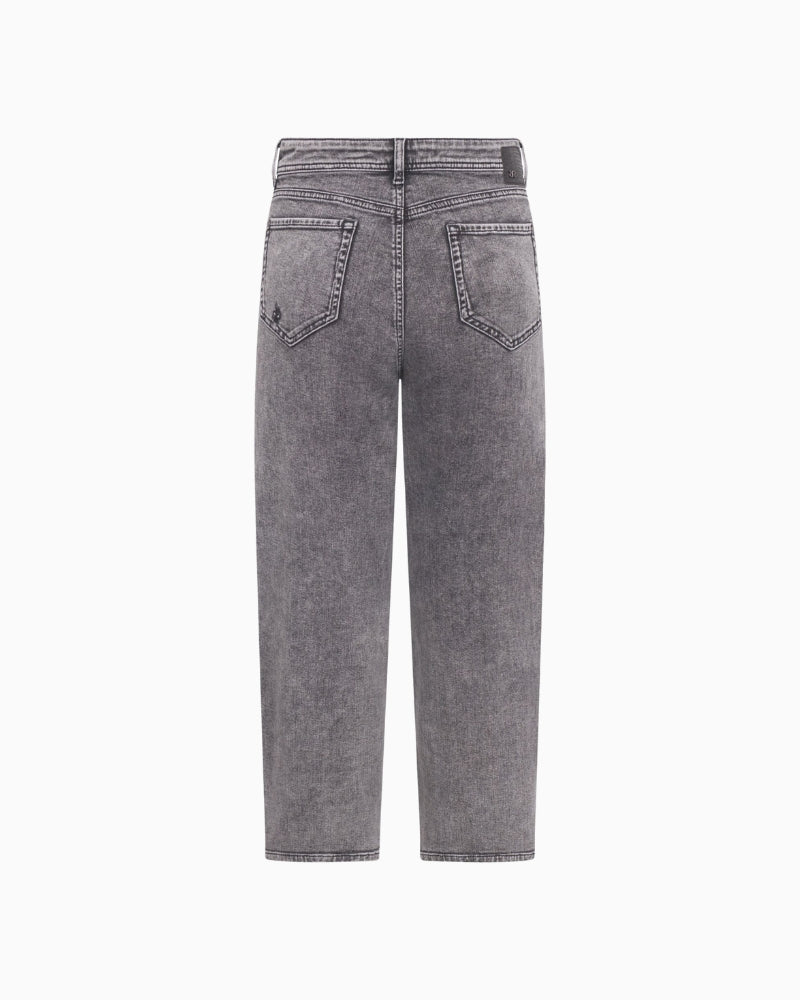 Back view of 5-pocket high-rise jeans by Raffaello Rossi