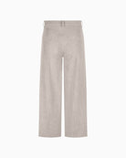 Back view of wide-leg trousers in flowing stretch corduroy