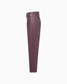 Side of smooth vegan Nappa leather texture in black