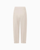 Raffaello Rossi Odine beige trousers, back view showing pocket and seam detail – Áines Boutique