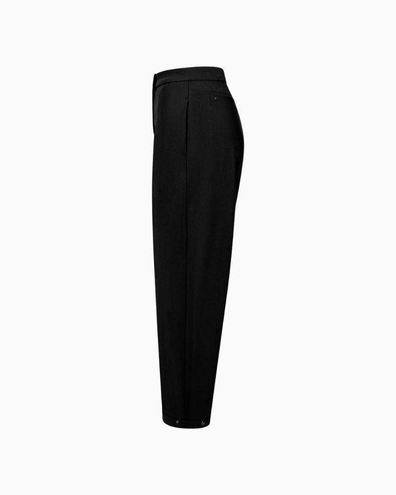 Raffaello Rossi Odine trousers, side view highlighting cropped length – Áines Boutique