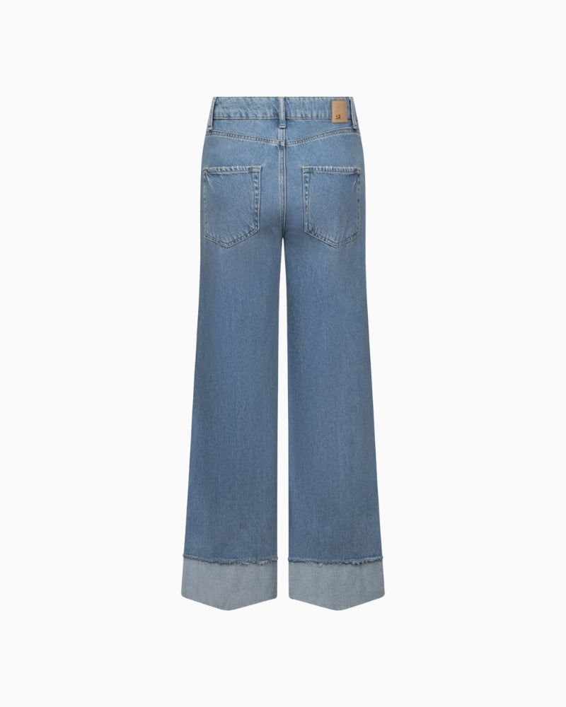 Raffaello Rossi Sventy denim jeans, back view with 5-pocket detail – Áines Boutique
