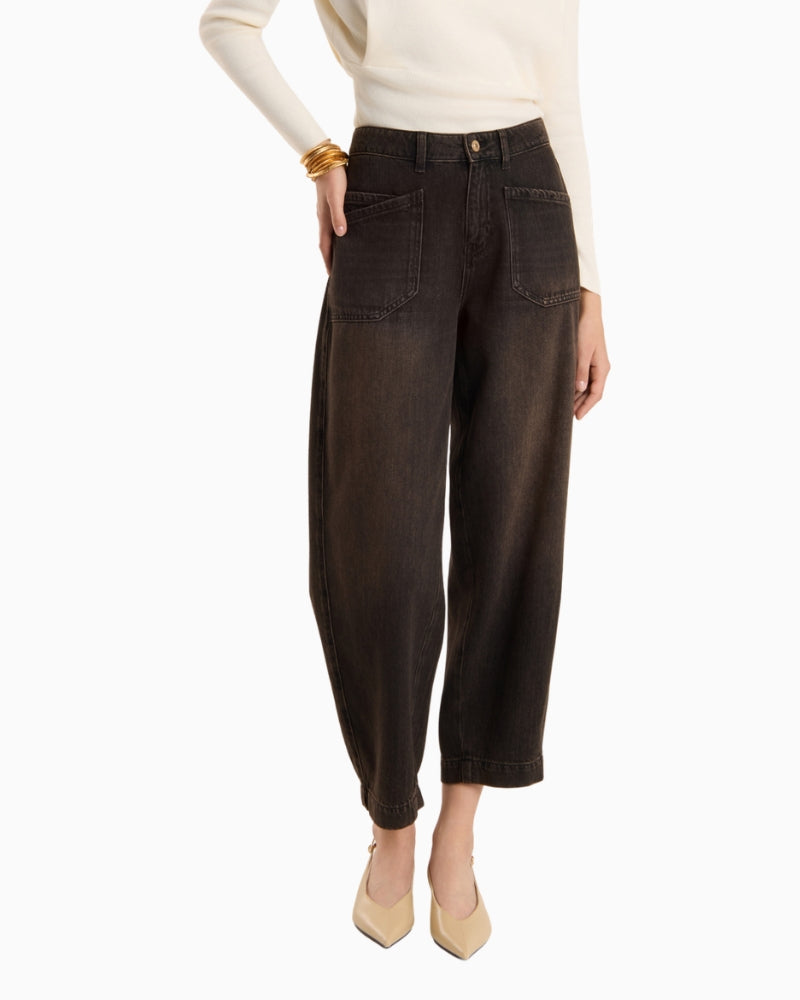 Raffaello Rossi Arin Jeans in brown front view