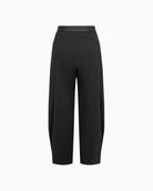 Back view showing elasticated waistband and relaxed fit of Hale trousers