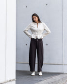 Raffaello Rossi Hale 7/8 trousers in Dark Brown styled view