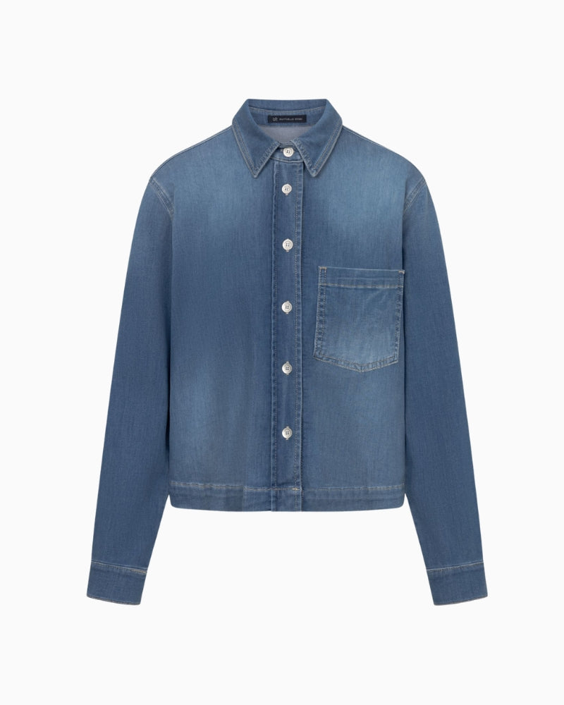 Raffaello Rossi Lima shirt blouse denim front view