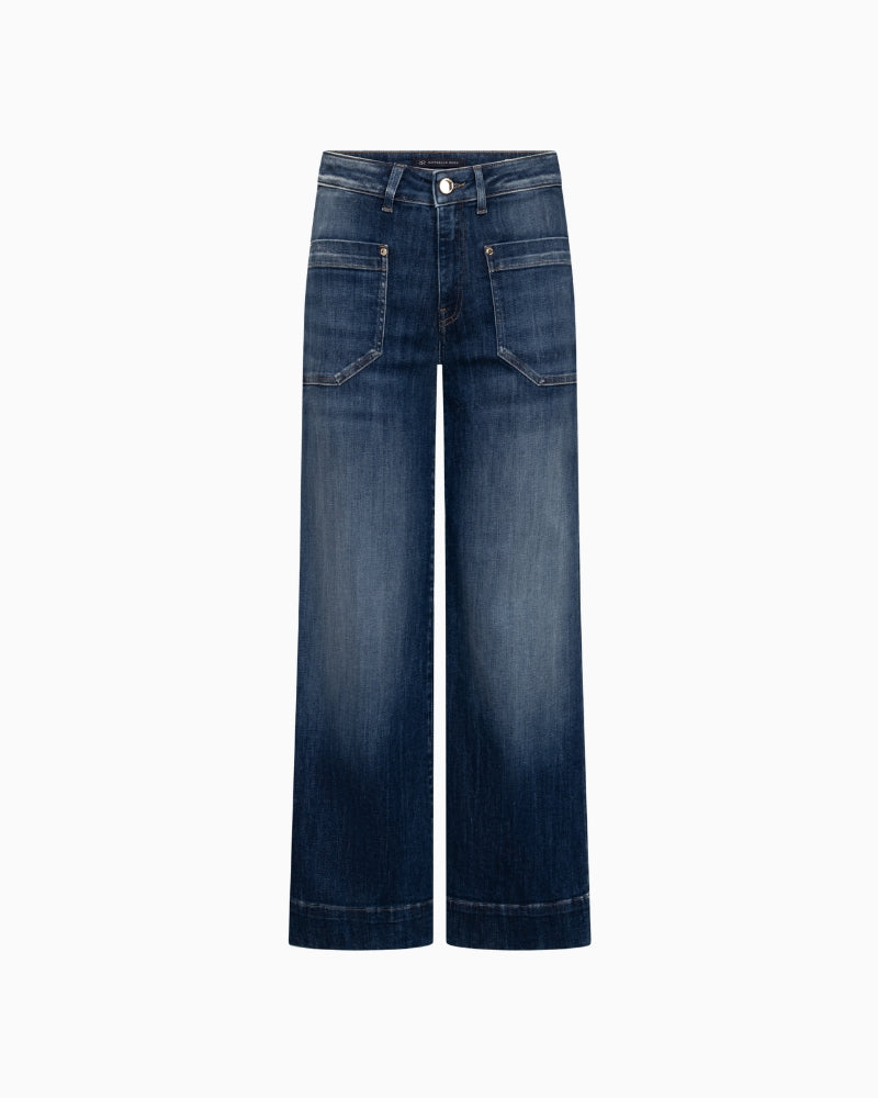 Raffaello Rossi Miru 6/8 Denim Pants in Denim front view