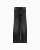 Raffaello Rossi Miru 6/8 Denim Pants in Grey front view