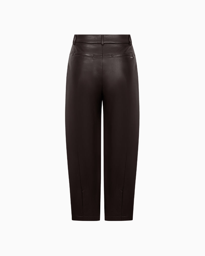 Raffaello Rossi Phibi 7/8 Pleater Pants in Aubergine back view