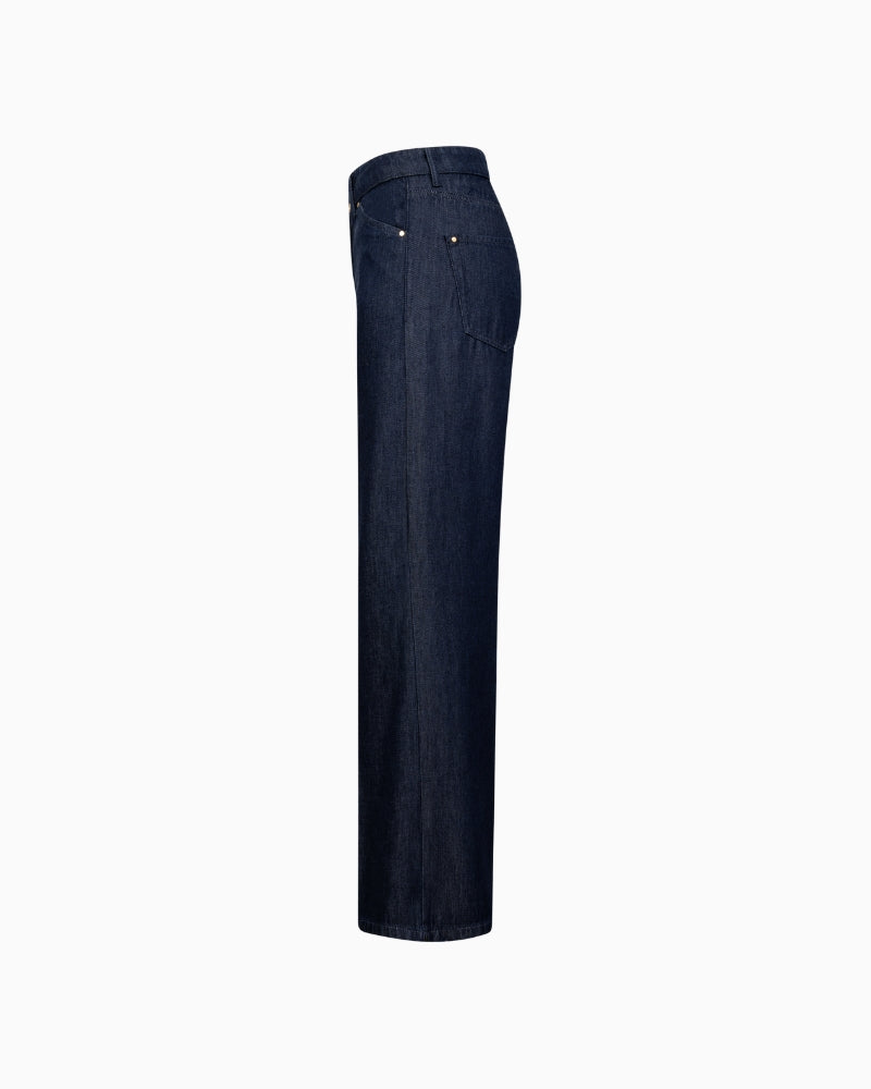 Raffaello Rossi Sena Jeans in dark denim side view
