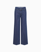 Raffaello Rossi Sventy B wide-leg jeans with D-ring belt (front view)