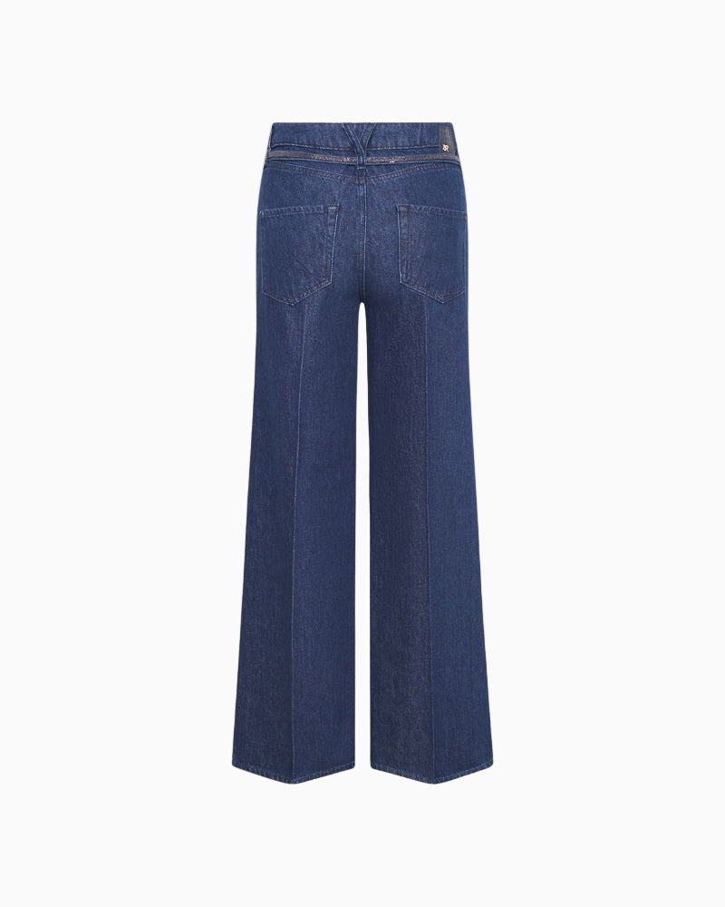 Back view of Raffaello Rossi Sventy B jeans showing fabric belt loops and pockets