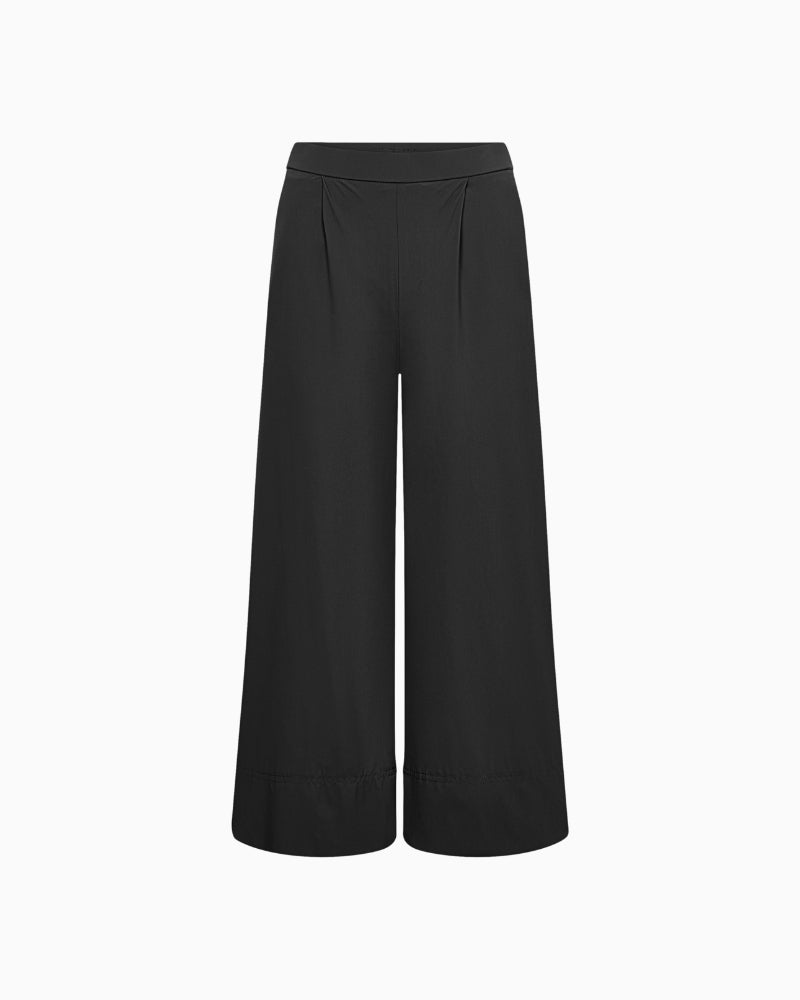 Raffaello Rossi wide leg pull-on pants flat lay front view – Áines Boutique