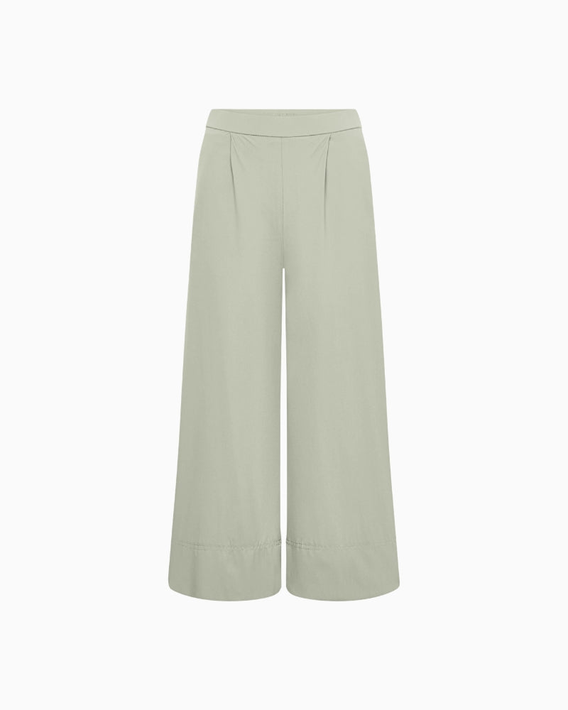 Raffaello Rossi wide leg pull-on trousers flat lay front view – Áines Boutique