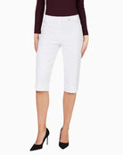 Robell Bella 05 white denim trousers, front view – Áines Boutique