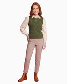 Robell Bella 09 trousers taupe full front view