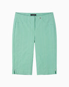 Robell Bella Seersucker Shorts in light green front view