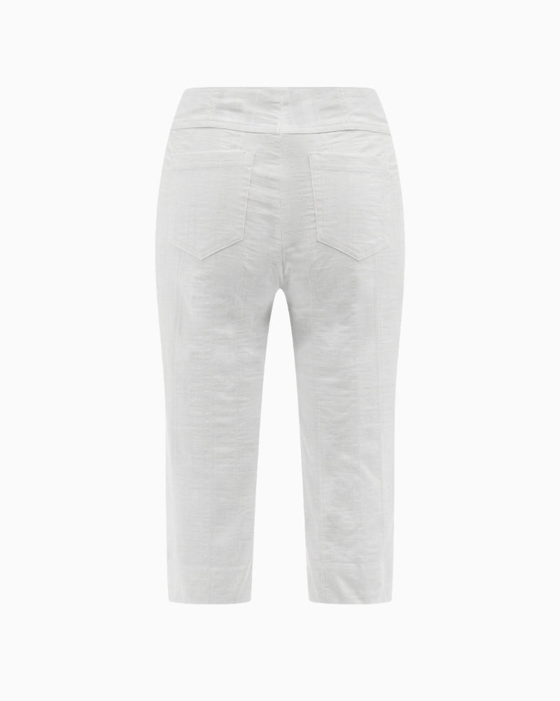 Robell Bella seersucker shorts white back view