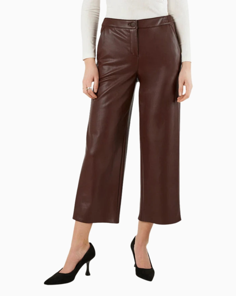 Robell Cloe 09 Trousers in dark brown front view