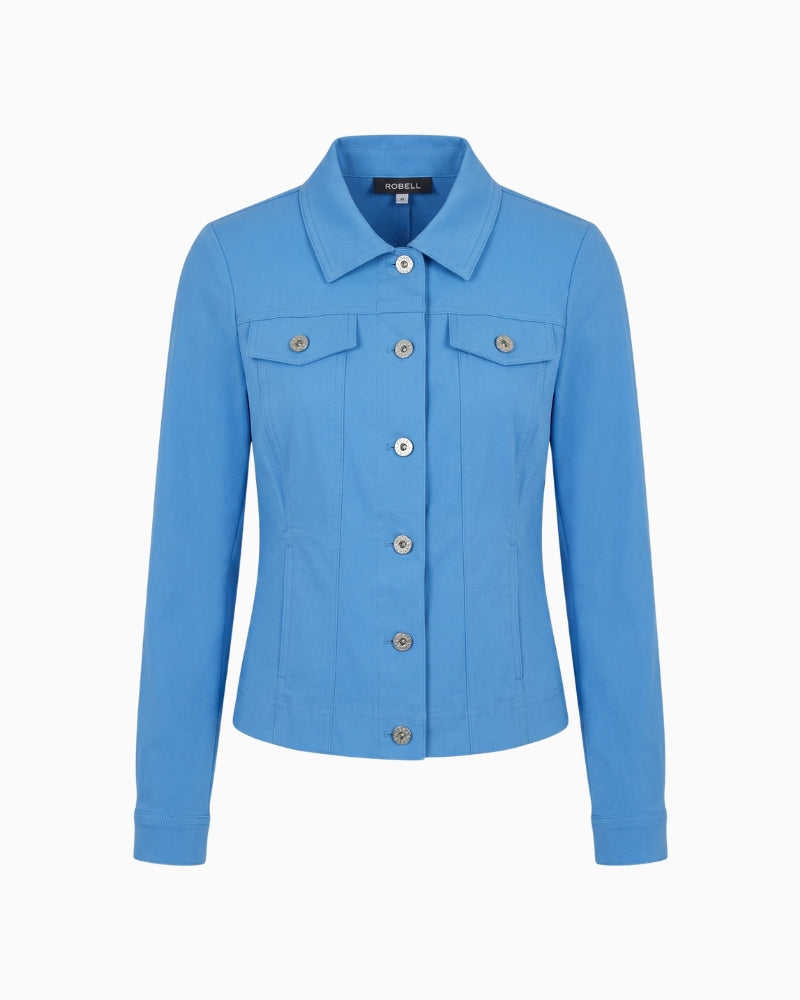 Robell Happy Jacket in sky blue front view