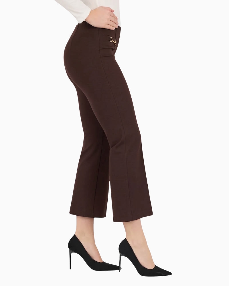 Robell Joella 09 Trousers in Dark Brown side view