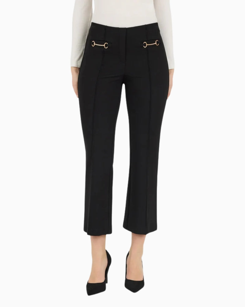 Robell Joella 09 Trousers in black front view