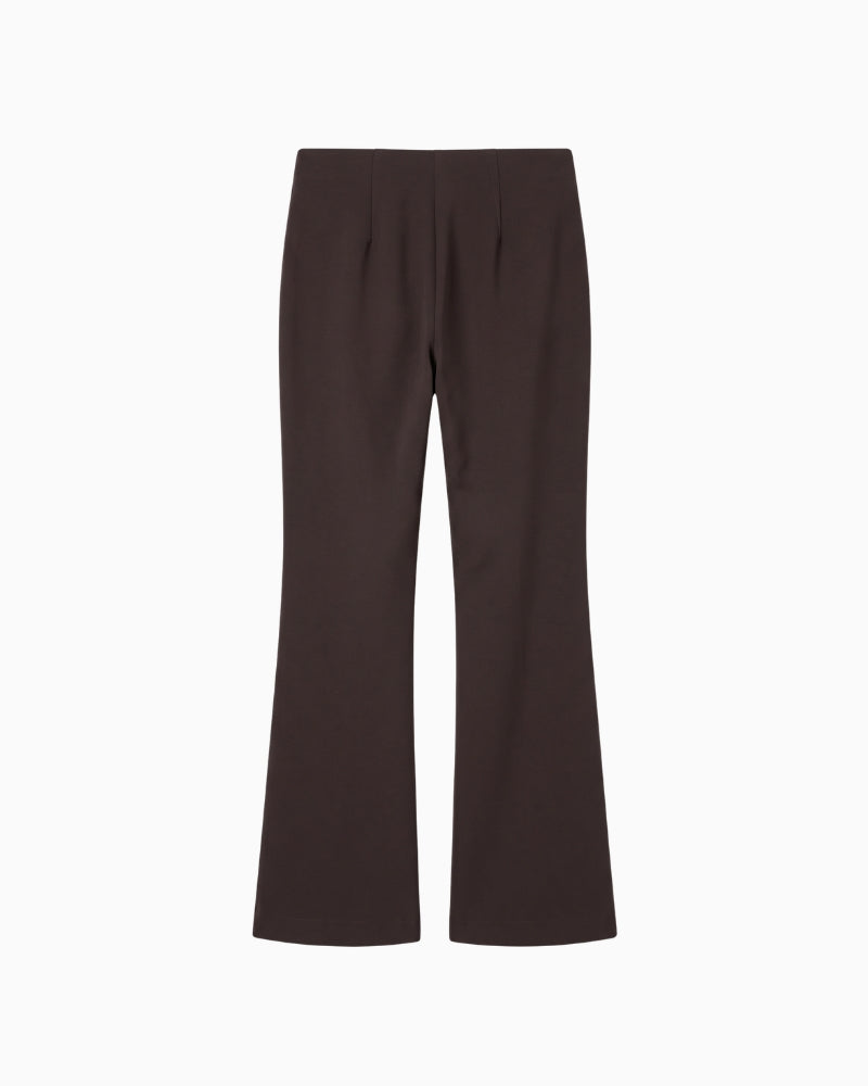 Robell Joella Snaffle Kickflare Trousers in Dark Brown back view